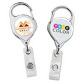 Chrome Premium Carabiner Custom Badge Reels, Solid Colors